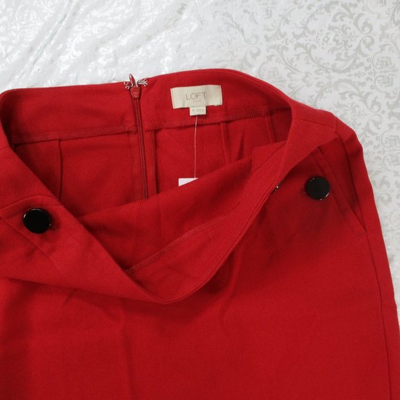 LOFT Outlet Red Skirt NWT Size 6 - Picture 7 of 9